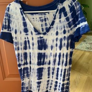 Merona Navy Tie Dye T-shirt. V-neck